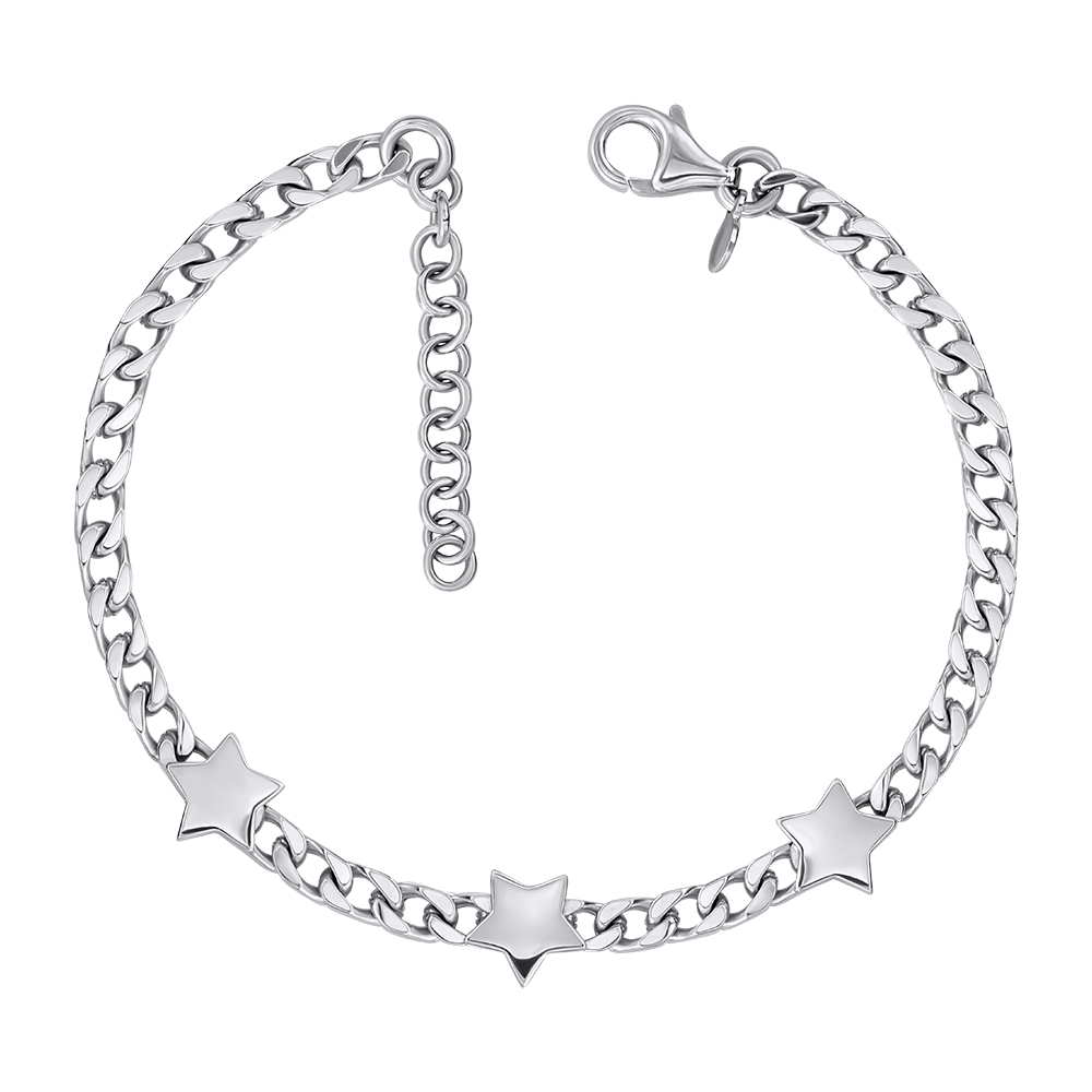 Браслет из серебра со звездочками 000146681 17 размера
Браслет из серебра со звездочками 000146681 17 размера