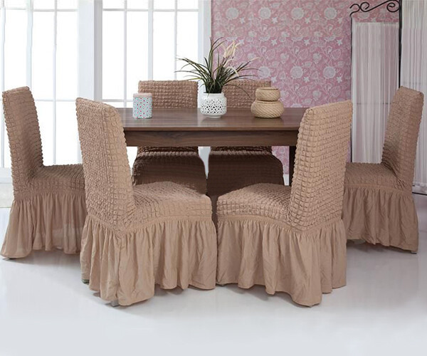 Чехлы для мебели Naperine стулья жатка с оборкой 6 шт. Какао
Чехлы для мебели Naperine стулья жатка с оборкой 6 шт. Какао