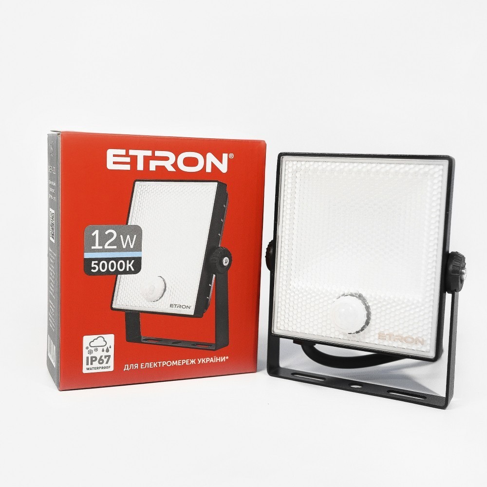 Прожектор светодиодный ETRON Spotlight Power 1-ESP-222 12W 5000K с датчиком движения
Прожектор светодиодный ETRON Spotlight Power 1-ESP-222 12W 5000K с датчиком движения