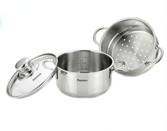 Кастрюля со вставкой-пароваркой Fissman Bambino 14х7.0см/1.1л 14х6.5см нержавеющей стали и стеклянной крышкой (SS-5275.14)
Кастрюля со вставкой-пароваркой Fissman Bambino 14х7.0см/1.1л 14х6.5см нержавеющей стали и стеклянной крышкой (SS-5275.14)