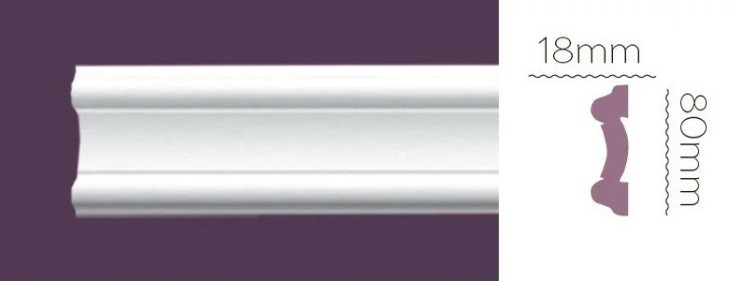 Молдинг Home Decor 1324 (80x18)мм 
Молдинг Home Decor 1324 (80x18)мм