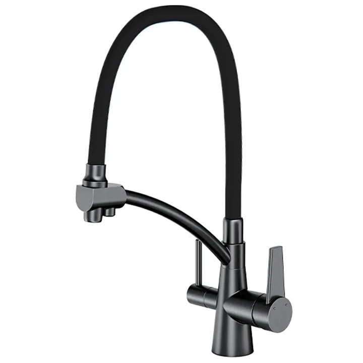 Смеситель для кухни под фильтр с гибким изливом Gappo G4398-19 Черный/Оружейная сталь
Смеситель для кухни под фильтр с гибким изливом Gappo G4398-19 Черный/Оружейная сталь