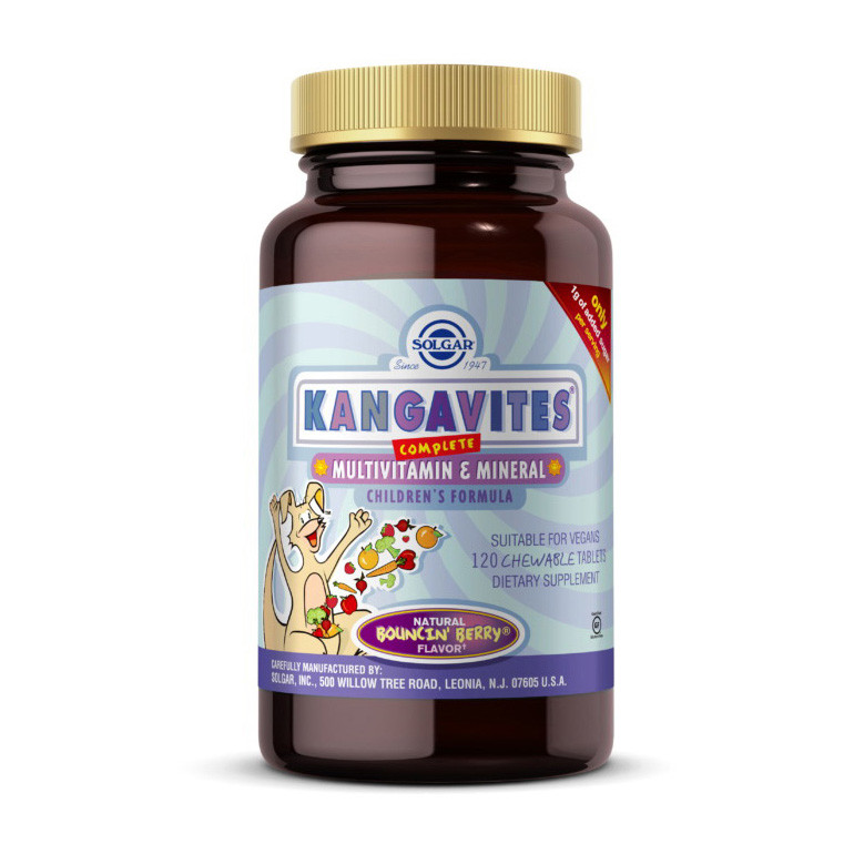 Кангавиты мультивитамины для детей Солгар / Solgar Kangavites (120 chewable tab, bouncin berry)
Кангавиты мультивитамины для детей Солгар / Solgar Kangavites (120 chewable tab, bouncin berry)