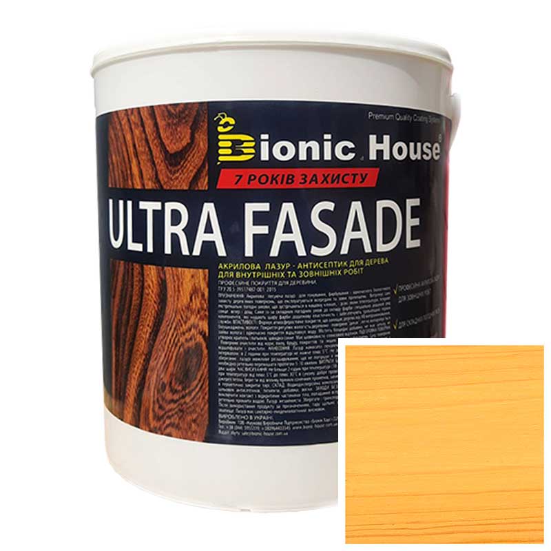 Краска для дерева фасадная, длительного срока службы ULTRA FACADE 2,5л Светлый Дуб
Краска для дерева фасадная, длительного срока службы ULTRA FACADE 2,5л Светлый Дуб