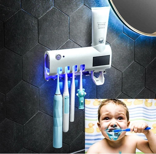 Держатель диспенсер для зубной пасты и щеток УФ-стерилизатор Toothbrush sterilizer W-027 белый
Держатель диспенсер для зубной пасты и щеток УФ-стерилизатор Toothbrush sterilizer W-027 белый