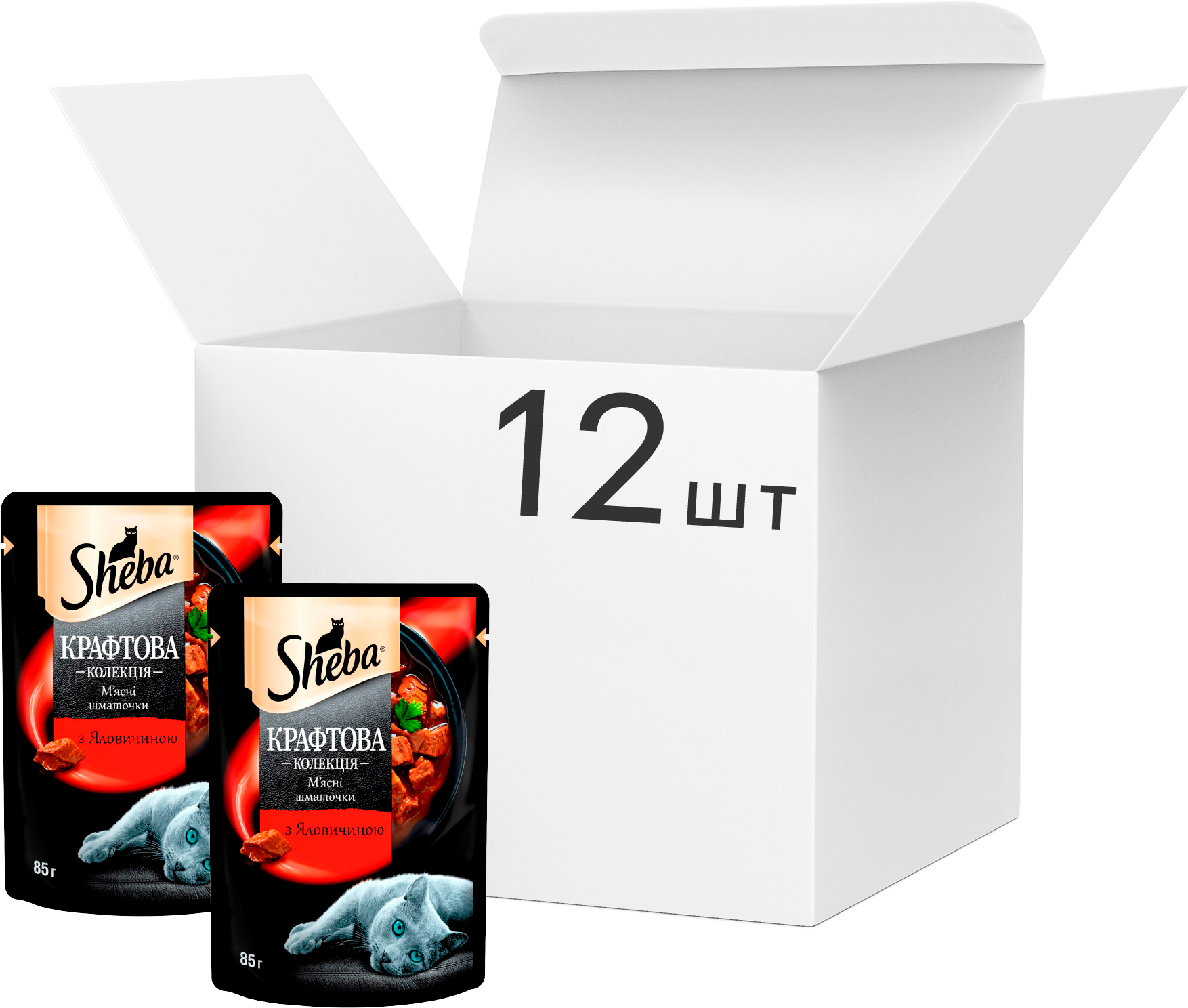 Упаковка влажного корма для котов Sheba CRAFT cig POU с говядиной в соусе 85 г 12 шт (3065890138988)
Упаковка влажного корма для котов Sheba CRAFT cig POU с говядиной в соусе 85 г 12 шт (3065890138988)