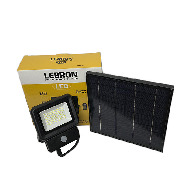 Автономный прожектор на солнечных батареях с датчиком движения LEBRON LF-30Solar, 30W LED, 2100Lm, 6500К (4412)
Автономный прожектор на солнечных батареях с датчиком движения LEBRON LF-30Solar, 30W LED, 2100Lm, 6500К (4412)