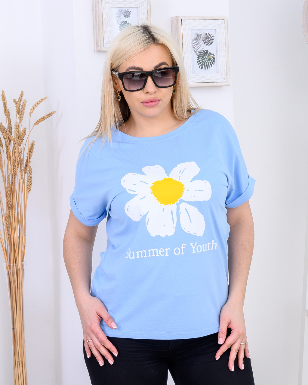 Футболка JS-Flower 4XL  голубая (F210601-08-01-4XL, Футболка JS-Flower 4XL 56 голубая (F210601-08-01-4XL) 
Футболка JS-Flower 4XL  голубая (F210601-08-01-4XL, Футболка JS-Flower 4XL 56 голубая (F210601-08-01-4XL)