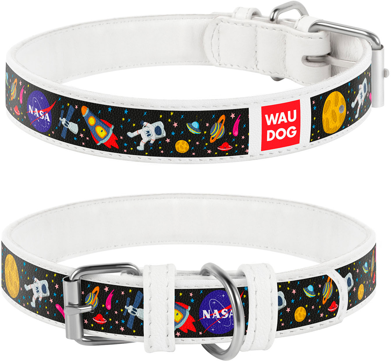 Ошейник для собак кожаный Collar WAUDOG Design с QR паспортом, рисунок "NASA", M, Ш 20 мм, Дл 30-39 см (0020-0047-15)
Ошейник для собак кожаный Collar WAUDOG Design с QR паспортом, рисунок "NASA", M, Ш 20 мм, Дл 30-39 см (0020-0047-15)