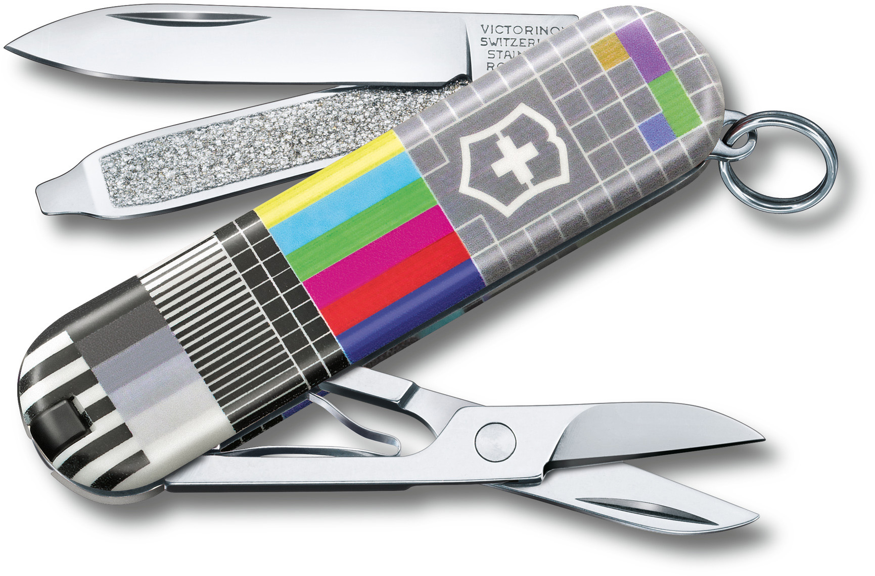 Складной нож Victorinox CLASSIC LE "Retro TV" 58мм/1сл/7функ/цветн/чехол /ножн Vx06223.L2104
Складной нож Victorinox CLASSIC LE "Retro TV" 58мм/1сл/7функ/цветн/чехол /ножн Vx06223.L2104