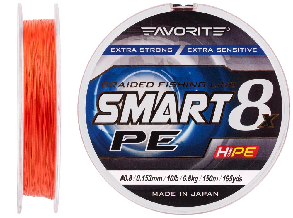 Шнур Favorite Smart PE 8x 150м (red orange) #0.8/0.153mm 10lb/6.8kg (арт.123416931081)
Шнур Favorite Smart PE 8x 150м (red orange) #0.8/0.153mm 10lb/6.8kg (арт.123416931081)