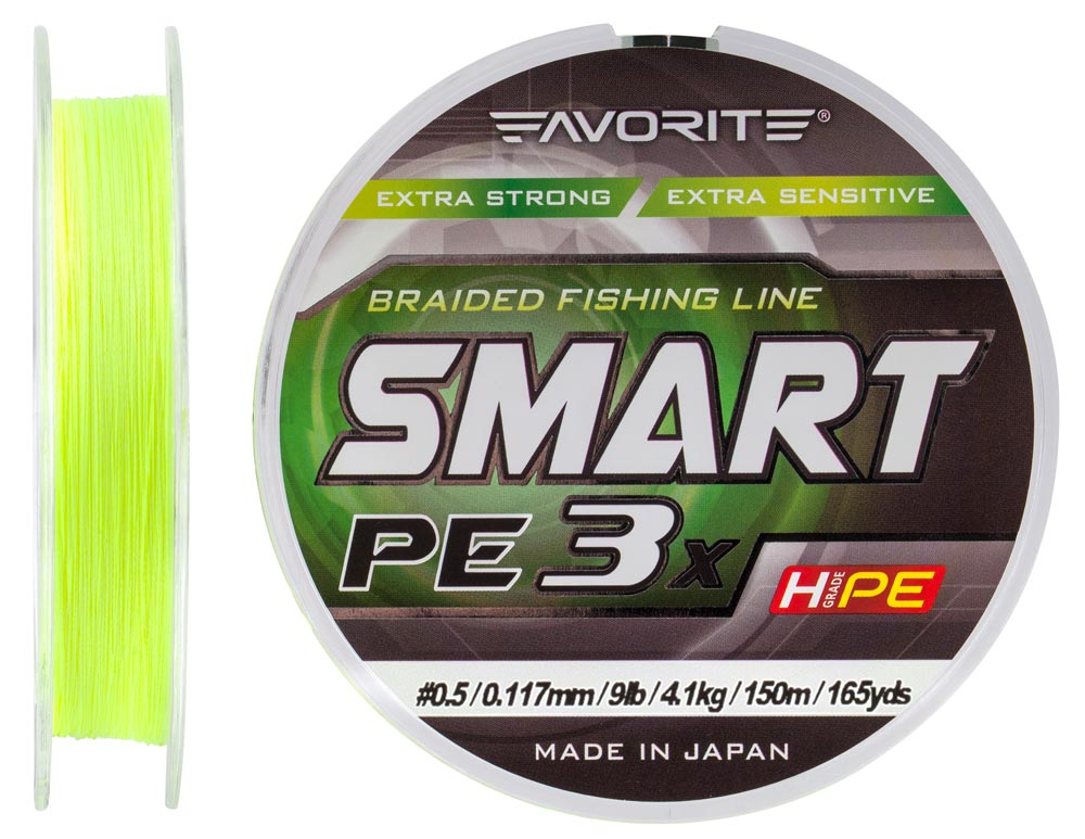 Шнур Favorite Smart PE 3x 150м (fl.yellow) #0.5/0.117mm 9lb/4.1kg (арт.123416931055)
Шнур Favorite Smart PE 3x 150м (fl.yellow) #0.5/0.117mm 9lb/4.1kg (арт.123416931055)