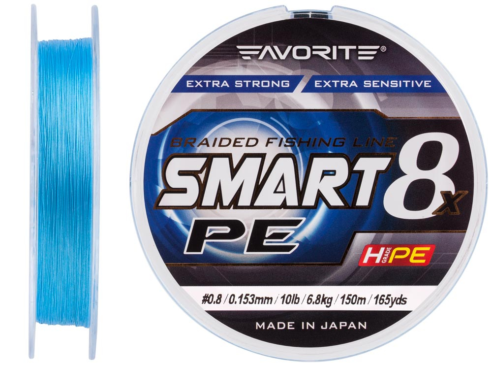 Шнур Favorite Smart PE 8x 150м (sky blue) #0.8/0.153mm 10lb/6.8kg (арт.123416931072)
Шнур Favorite Smart PE 8x 150м (sky blue) #0.8/0.153mm 10lb/6.8kg (арт.123416931072)