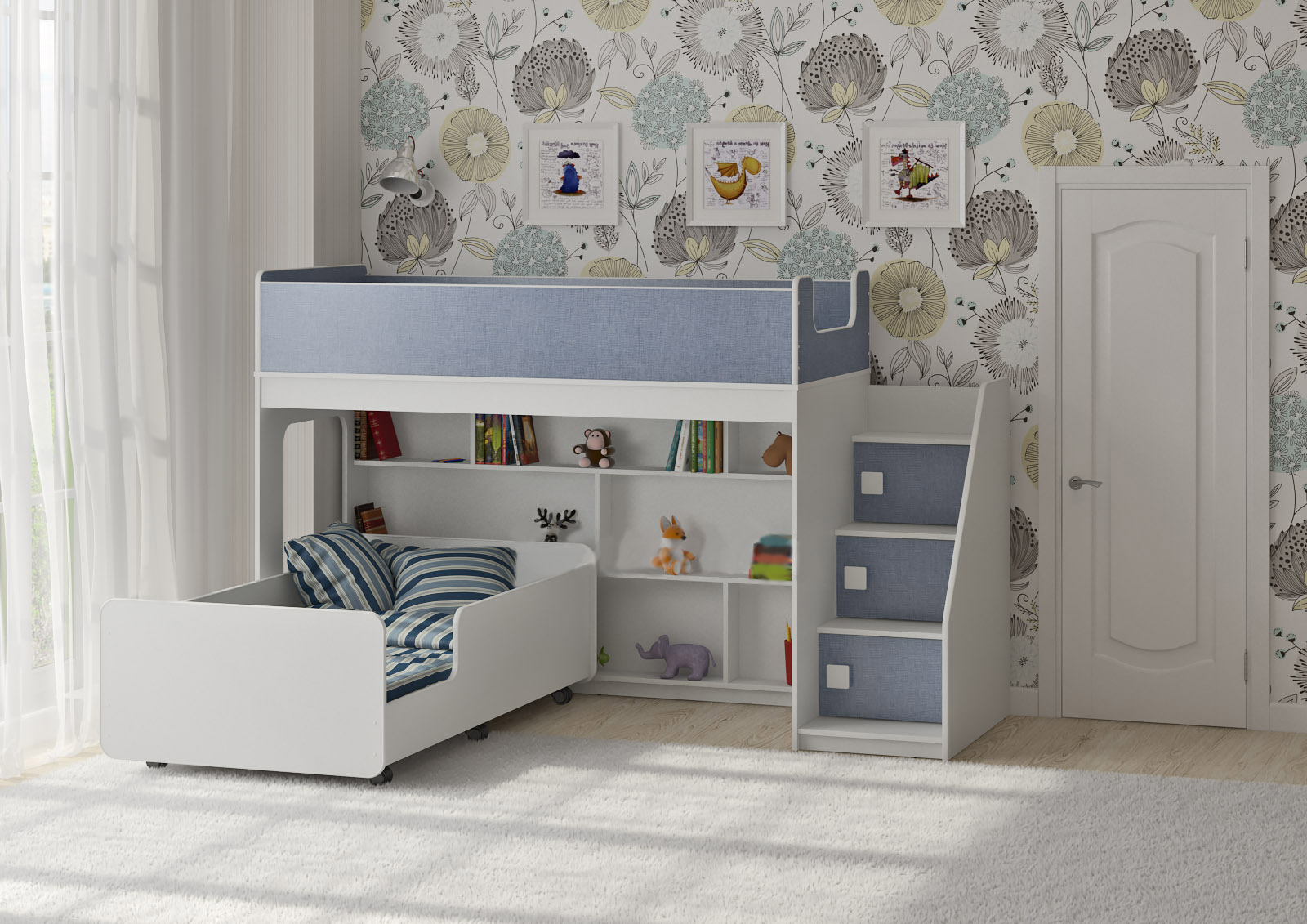 Двухъярусная кровать KidsBunkBed K-067 белый + розовый цвет 2245 × 1760 × 1405 мм
Двухъярусная кровать KidsBunkBed K-067 белый + розовый цвет 2245 × 1760 × 1405 мм