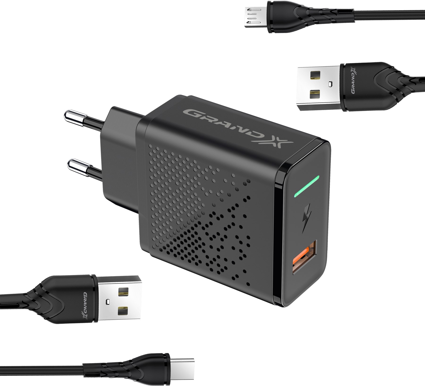 Зарядное устройство Grand-X Fast Charge 5-в-1 QC3.0,AFC,SCP,FCP,VOOC 22.5W +microUSB +TypeC (CH-850MT)
Зарядное устройство Grand-X Fast Charge 5-в-1 QC3.0,AFC,SCP,FCP,VOOC 22.5W +microUSB +TypeC (CH-850MT)