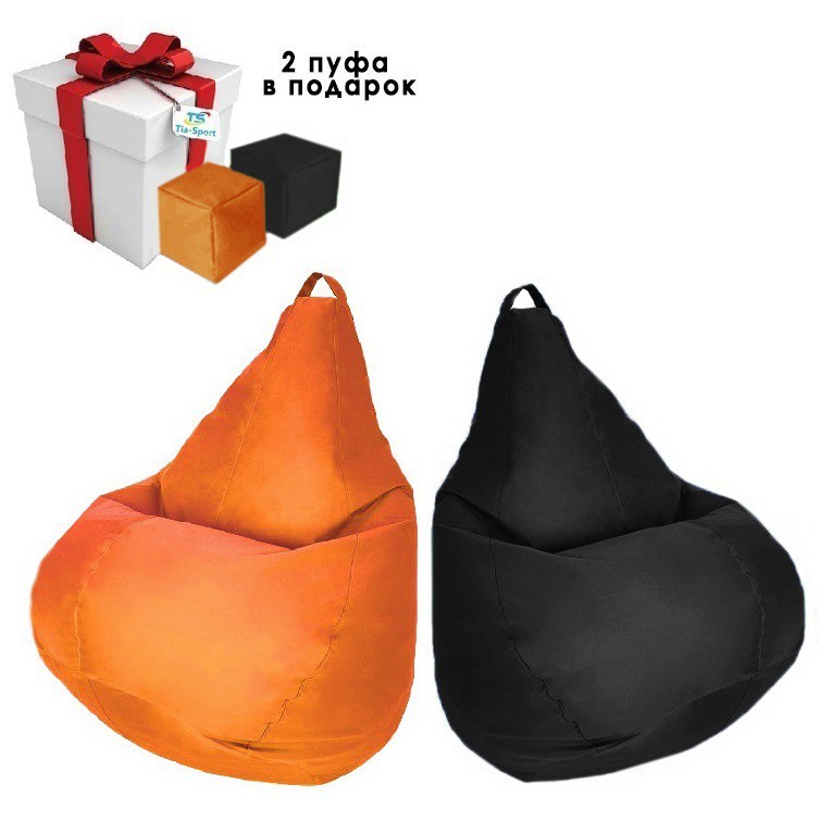 Комплект кресло мешок груша 140x100 см 2 шт. + Подарок 2 пуфа 40x40 см Tia-Sport оранжевый, черный (sm-0619-3)
Комплект кресло мешок груша 140x100 см 2 шт. + Подарок 2 пуфа 40x40 см Tia-Sport оранжевый, черный (sm-0619-3)