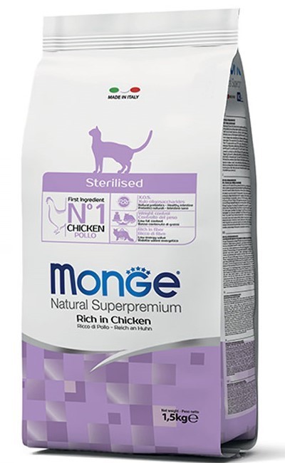 Сухой корм Monge Cat Sterilized для котов всех пород со вкусом курицы и лосося 1.5 кг (8009470011938)
Сухой корм Monge Cat Sterilized для котов всех пород со вкусом курицы и лосося 1.5 кг (8009470011938)