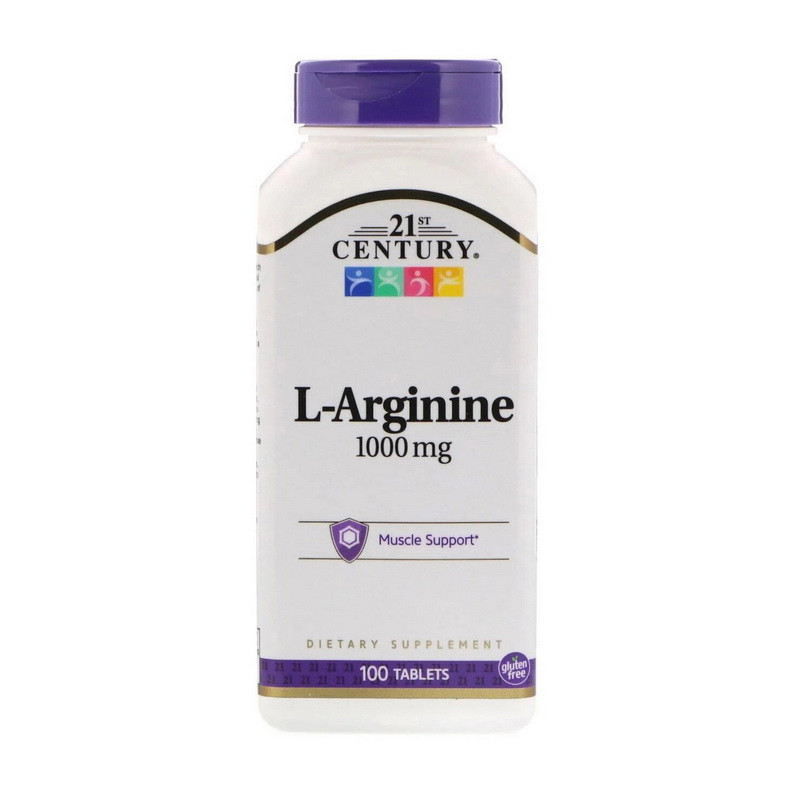 Аминокислота Л-аргинин (из L-аргинина гидрохлорида) 21st Century L-Arginine 1000 mg (100 tabs)
Аминокислота Л-аргинин (из L-аргинина гидрохлорида) 21st Century L-Arginine 1000 mg (100 tabs)