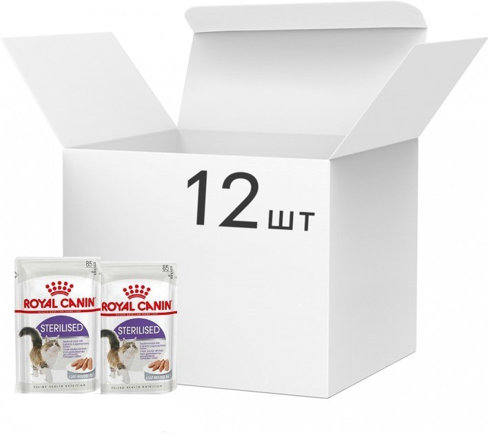 Упаковка влажного консервированого корма Royal Canin Sterelised Loaf для взрослых стерилизованых кошек 12 шт по 85 г (9003579003923)
Упаковка влажного консервированого корма Royal Canin Sterelised Loaf для взрослых стерилизованых кошек 12 шт по 85 г (9003579003923)