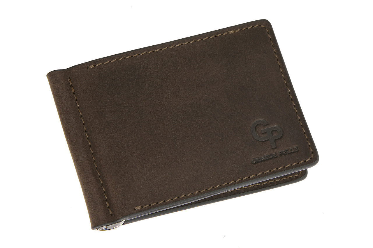 Зажим Grande Pelle для купюр с монетницей, коричневый 125120
Зажим Grande Pelle для купюр с монетницей, коричневый 125120