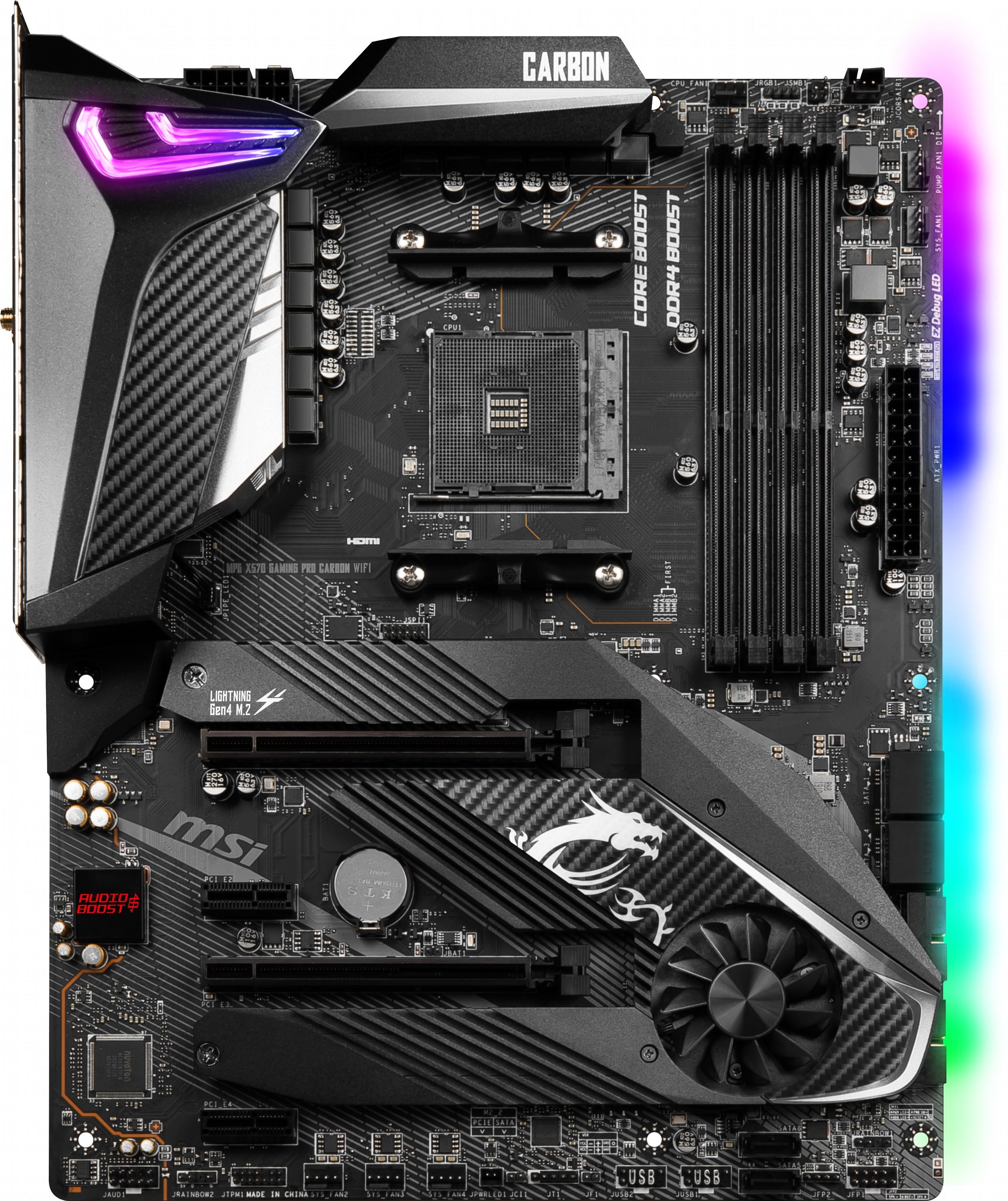 Материнская плата MSI MPG X570 GAMING PRO CARBON WIFI (sAM4, AMD X570, PCI-Ex16)
Материнская плата MSI MPG X570 GAMING PRO CARBON WIFI (sAM4, AMD X570, PCI-Ex16)