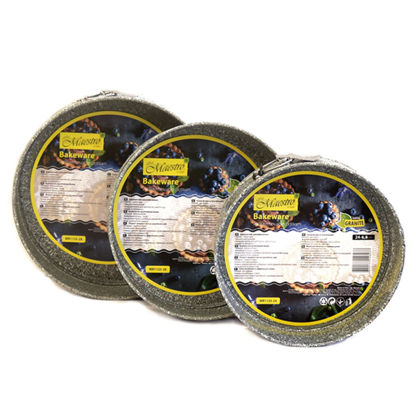 Набор форм для выпечки со съемным дном 3 пр Maestro MR-1125 
Набор форм для выпечки со съемным дном 3 пр Maestro MR-1125