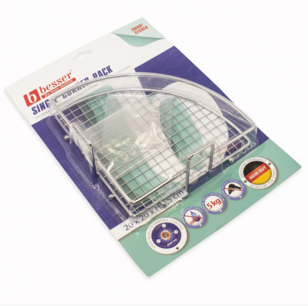Полка для ванной Kamille Besser угловая с креплением "SMART STICKER" KM-0165 (IR02506)
Полка для ванной Kamille Besser угловая с креплением "SMART STICKER" KM-0165 (IR02506)