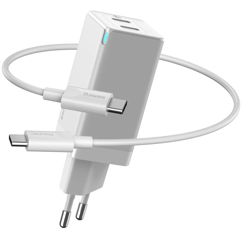 СЗУ 1USB + Type-C Baseus GaN2 Quick Charger 45W +Type-C to Type-C Cable (CCGAN-Q02) White
СЗУ 1USB + Type-C Baseus GaN2 Quick Charger 45W +Type-C to Type-C Cable (CCGAN-Q02) White