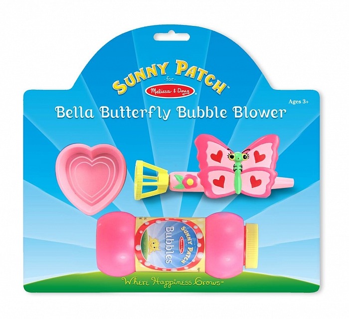 Мыльные пузыри-дудочка Bella Butterfly Bubble Pipe Бабочка Белла Melissa & Doug MD6130 в блистере
Мыльные пузыри-дудочка Bella Butterfly Bubble Pipe Бабочка Белла Melissa & Doug MD6130 в блистере