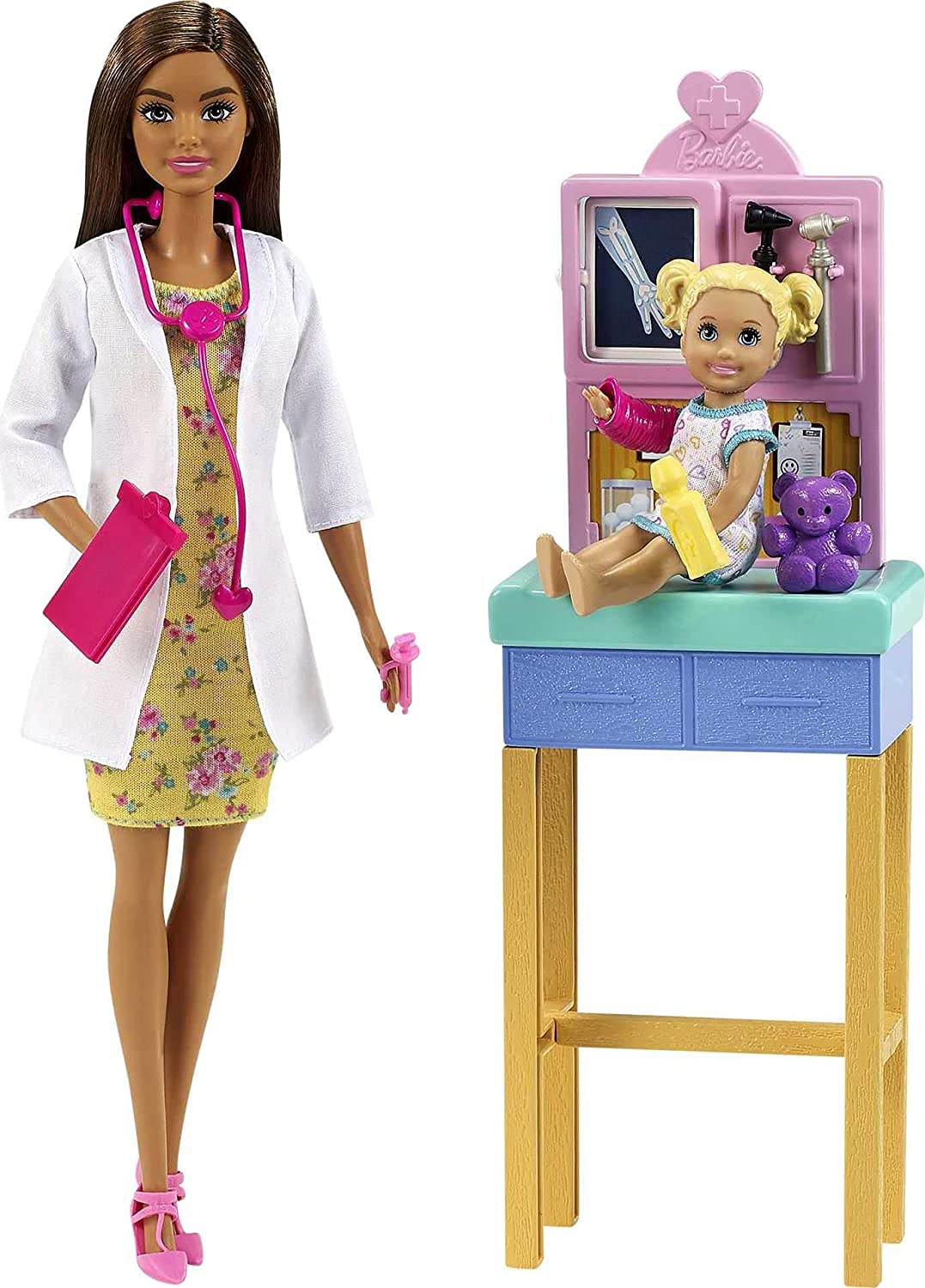 Кукла Барби Я могу быть Педиатр Barbie Careers You Can Be Anything Pediatrician Playset, Brunette Doll (GTN52)
Кукла Барби Я могу быть Педиатр Barbie Careers You Can Be Anything Pediatrician Playset, Brunette Doll (GTN52)