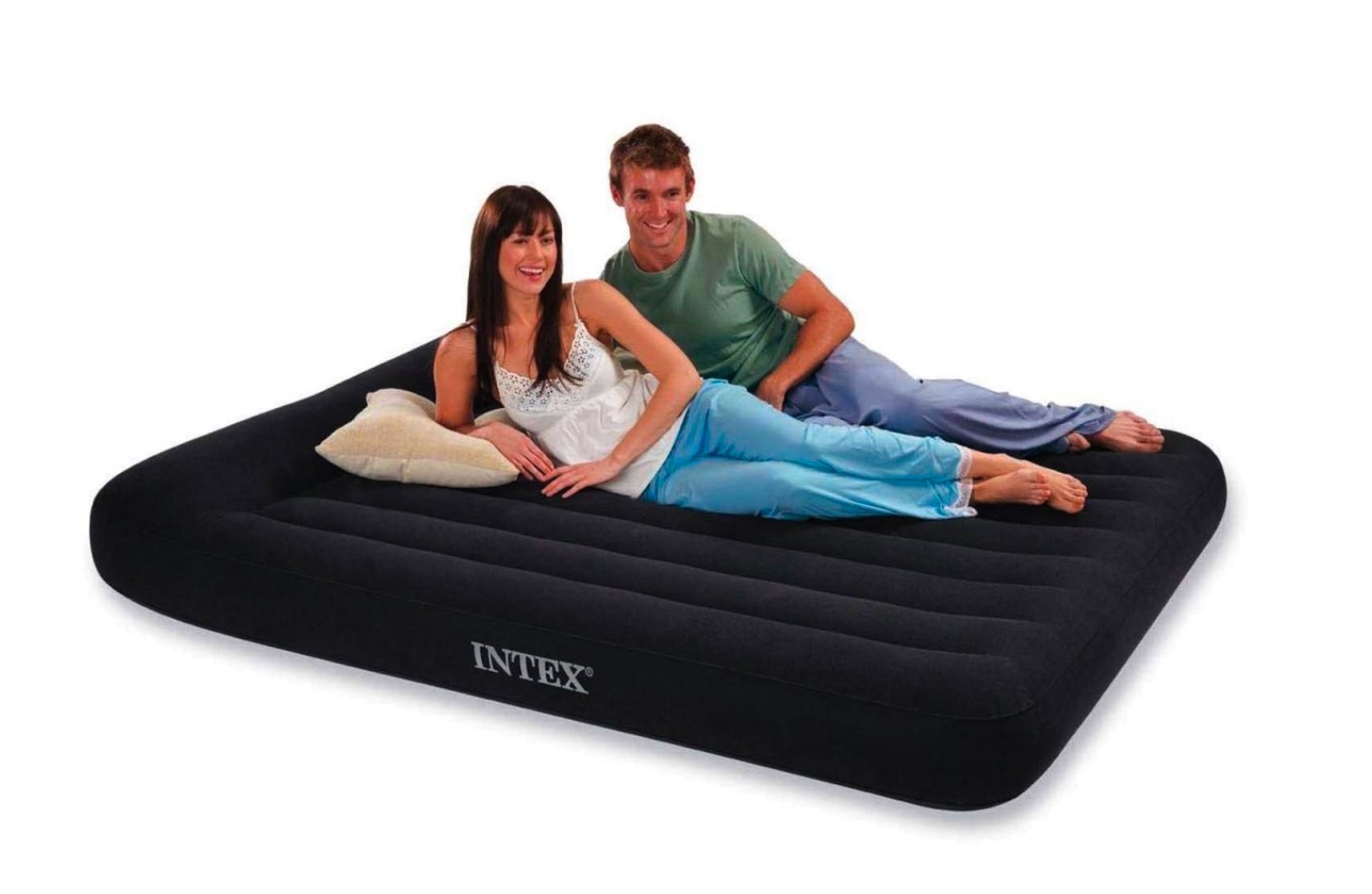 Полуторный надувной матрас для кемпинга Intex Pillow с электронасосом ПВХ Черный 137x191x25 см (IP-166853)
Полуторный надувной матрас для кемпинга Intex Pillow с электронасосом ПВХ Черный 137x191x25 см (IP-166853)