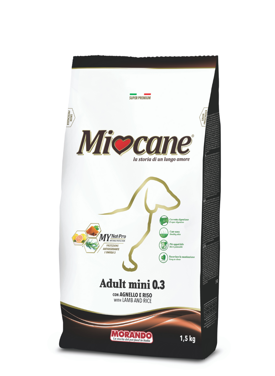 Сухой корм для собак мелких пород Morando MioCane Mini Adult с ягнёнком 1.5кг
Сухой корм для собак мелких пород Morando MioCane Mini Adult с ягнёнком 1.5кг