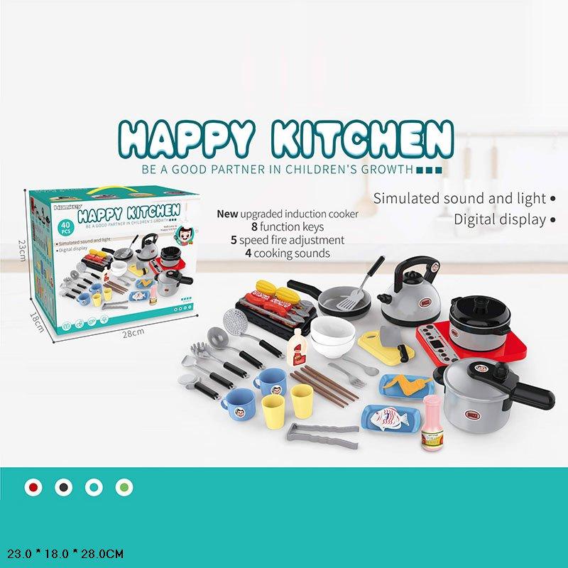 Детский игровой набор Посуды 264A индукционная плита, свет-муз, посудка, приборы 
Детский игровой набор Посуды 264A индукционная плита, свет-муз, посудка, приборы