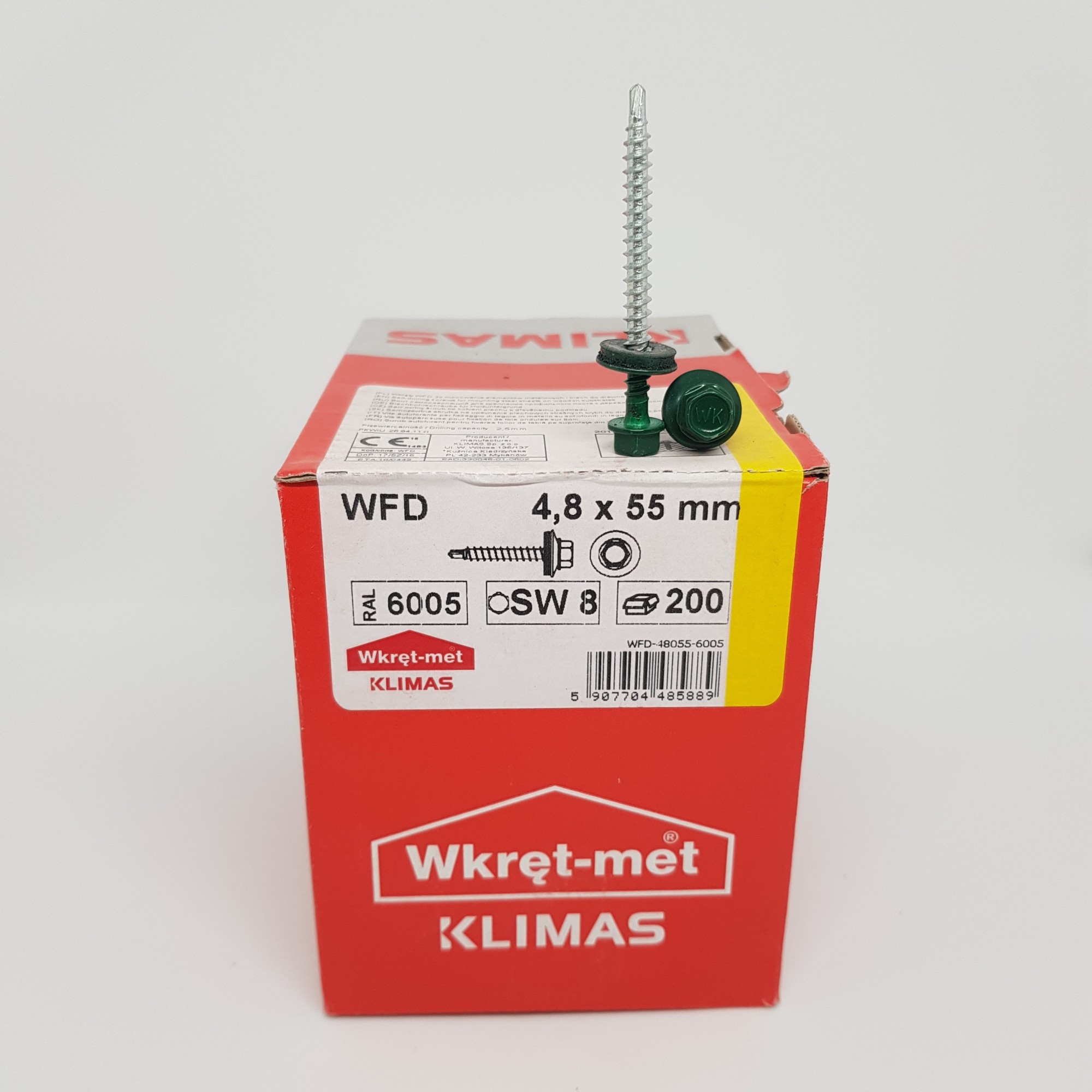Кровельные саморезы с резиновой шайбой EDPM Klimas Wkret-Met 4,8х55 мм RAL 6005 Зеленый мох по дереву 200шт
Кровельные саморезы с резиновой шайбой EDPM Klimas Wkret-Met 4,8х55 мм RAL 6005 Зеленый мох по дереву 200шт