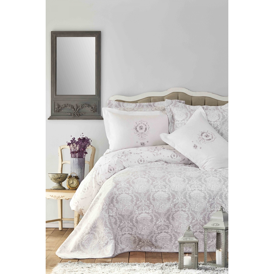 Набор постельное белье с покрывалом Quatre Karaca Home Евро Серый 000166862
Набор постельное белье с покрывалом Quatre Karaca Home Евро Серый 000166862