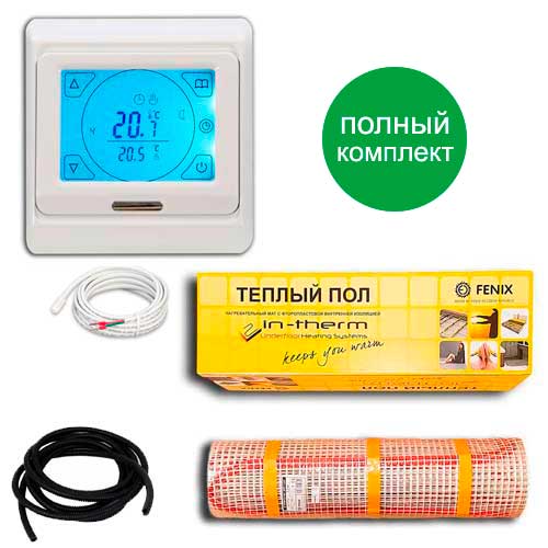 Теплый пол двухжильный нагревательный мат IN-Term ECO 200 + программируемый терморегулятор с сенсорным экраном 1.7 м.кв - 350Вт
Теплый пол двухжильный нагревательный мат IN-Term ECO 200 + программируемый терморегулятор с сенсорным экраном 1.7 м.кв - 350Вт