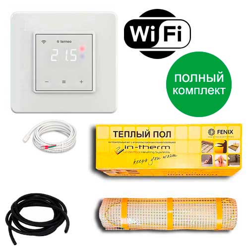 Теплый пол двухжильный нагревательный мат IN-Term 200 + программируемый WiFi терморегулятор Terneo SX 9.2 м.кв - 1850Вт
Теплый пол двухжильный нагревательный мат IN-Term 200 + программируемый WiFi терморегулятор Terneo SX 9.2 м.кв - 1850Вт