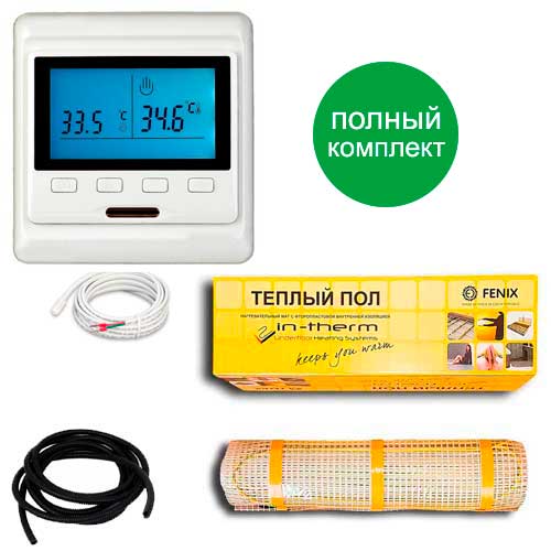 Теплый пол двухжильный нагревательный мат IN-Term 200 + программируемый терморегулятор с двумя датчиками (пол + воздух) 9.2 м.кв - 1850Вт
Теплый пол двухжильный нагревательный мат IN-Term 200 + программируемый терморегулятор с двумя датчиками (пол + воздух) 9.2 м.кв - 1850Вт