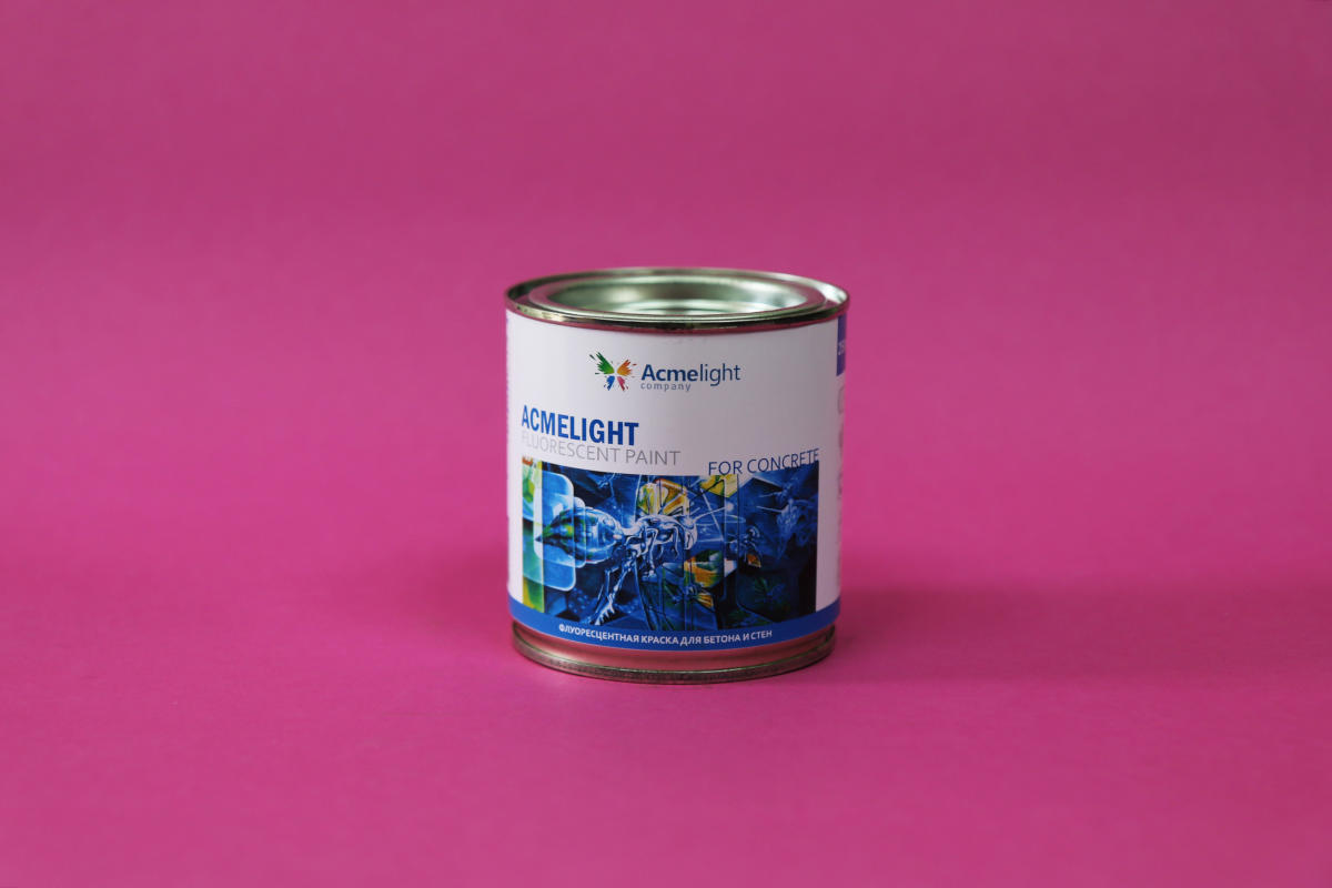 Флуоресцентная краска по бетону AcmeLight Fluorescent paint for Concrete белая 0,25 л
Флуоресцентная краска по бетону AcmeLight Fluorescent paint for Concrete белая 0,25 л