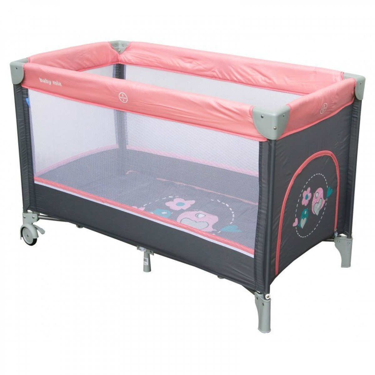 Манеж - кроватка 2 в 1 Baby Mix HR-8052 Bird Розовый/Серый с колесами и матрасом + боковой вход
Манеж - кроватка 2 в 1 Baby Mix HR-8052 Bird Розовый/Серый с колесами и матрасом + боковой вход
