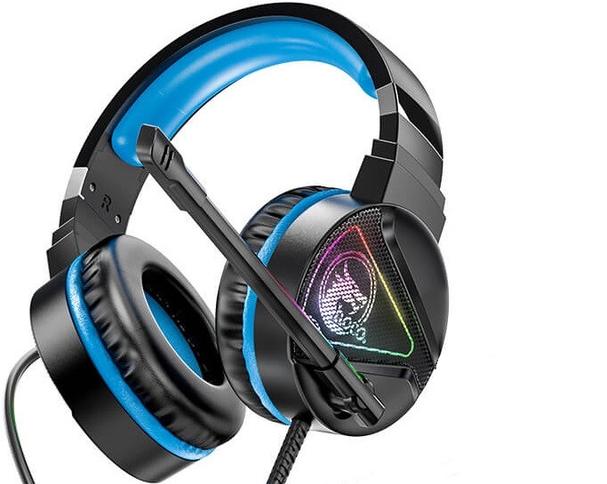 Игровые наушники для ПК с микрофоном проводные Hoco W104 Drift gaming headphones с подсветкой Black-blue
Игровые наушники для ПК с микрофоном проводные Hoco W104 Drift gaming headphones с подсветкой Black-blue
