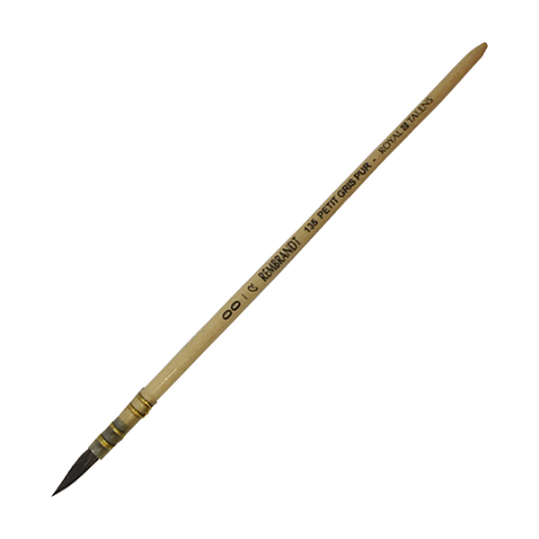 Пензель для акварелі REMBRANDT, білка, №00, кругла з пл. обоймою Серія 135 коротка ручка (90913598 )
Пензель для акварелі REMBRANDT, білка, №00, кругла з пл. обоймою Серія 135 коротка ручка (90913598 )
