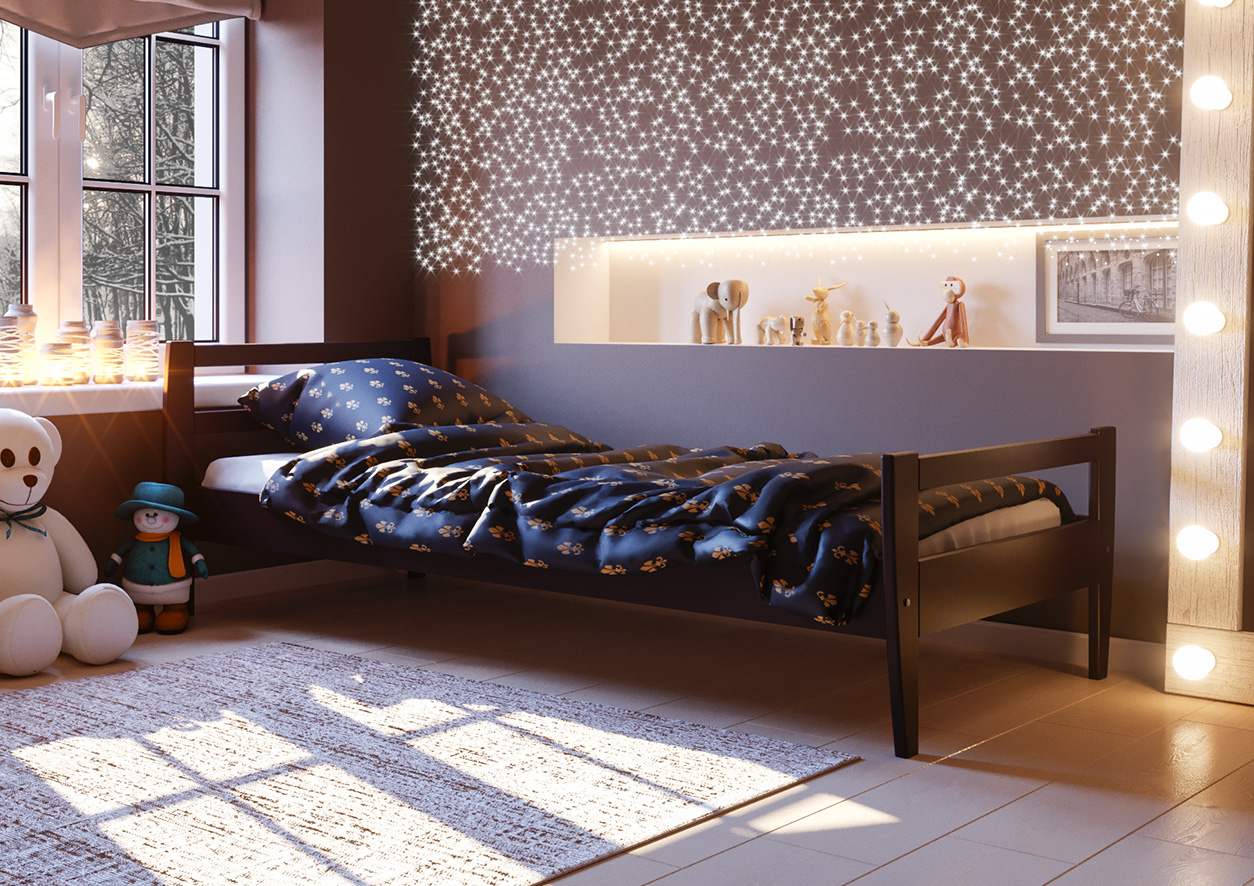 Кровать Алиса ЧДК 90х200 лак Махонь
Кровать Алиса ЧДК 90х200 лак Махонь