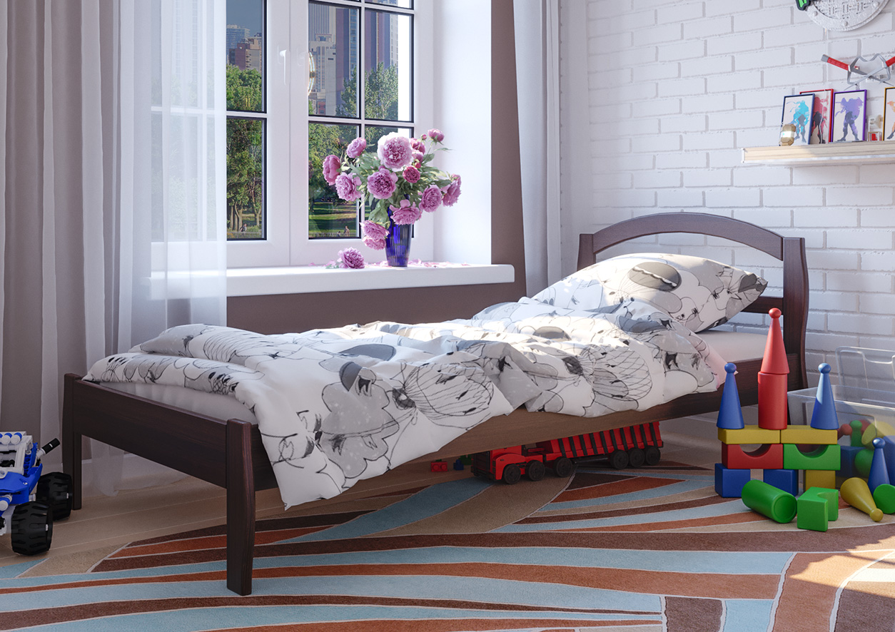 Кровать Юлия ЧДК 80х190 лак Темный Орех
Кровать Юлия ЧДК 80х190 лак Темный Орех