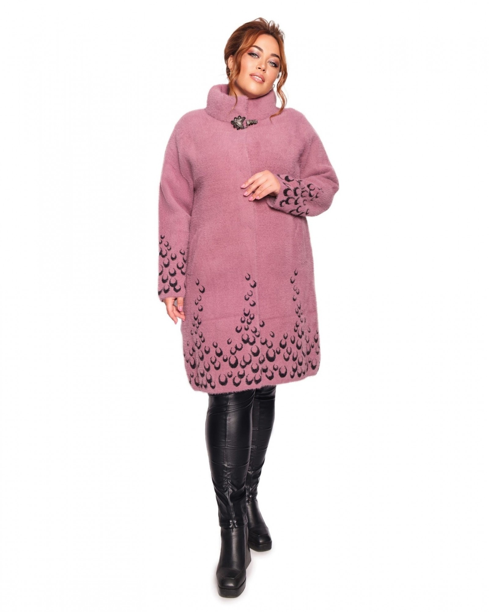 Пальто женское альпака принт миди воротник стойка Miss Podium Сиреневый 56
Пальто женское альпака принт миди воротник стойка Miss Podium Сиреневый 56