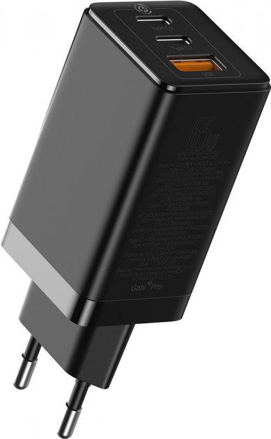 Зарядное устройство Baseus GaN2 Pro Quick Charger 65W (2 Type-C + 1 USB) Black (CCGAN2P-B01)
Зарядное устройство Baseus GaN2 Pro Quick Charger 65W (2 Type-C + 1 USB) Black (CCGAN2P-B01)