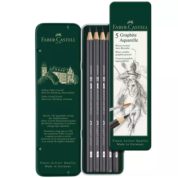 Набор карандашей Faber-Castell Graphite Aquarelle 5 шт метал. пенал (24146) (24146)
Набор карандашей Faber-Castell Graphite Aquarelle 5 шт метал. пенал (24146) (24146)