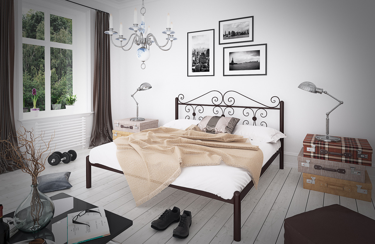 Кровать двуспальная металлическая 180*200 Бегония коричневый Tenero без матраса
Кровать двуспальная металлическая 180*200 Бегония коричневый Tenero без матраса