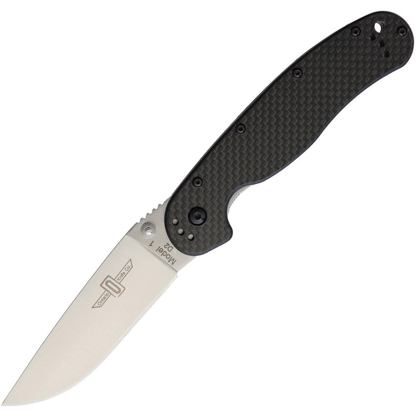 Раскладной качественный нож для повседневного использования Ontario RAT-1 D2 Carbon (8867CF)
Раскладной качественный нож для повседневного использования Ontario RAT-1 D2 Carbon (8867CF)