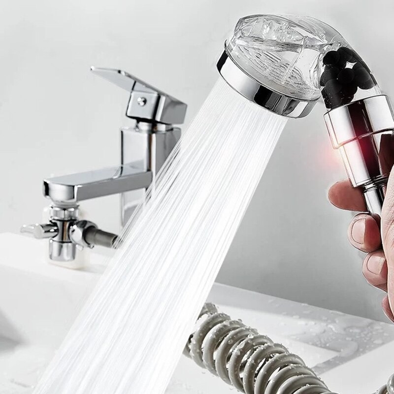 Душевая насадка на кран с переключателем на смеситель с турмалином Modified Faucet With external Shower
Душевая насадка на кран с переключателем на смеситель с турмалином Modified Faucet With external Shower